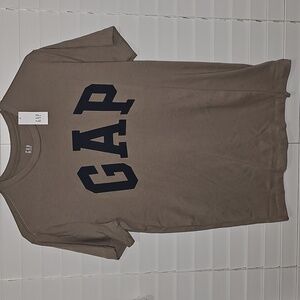 GAP Tan and Navy Short Sleeve Tee